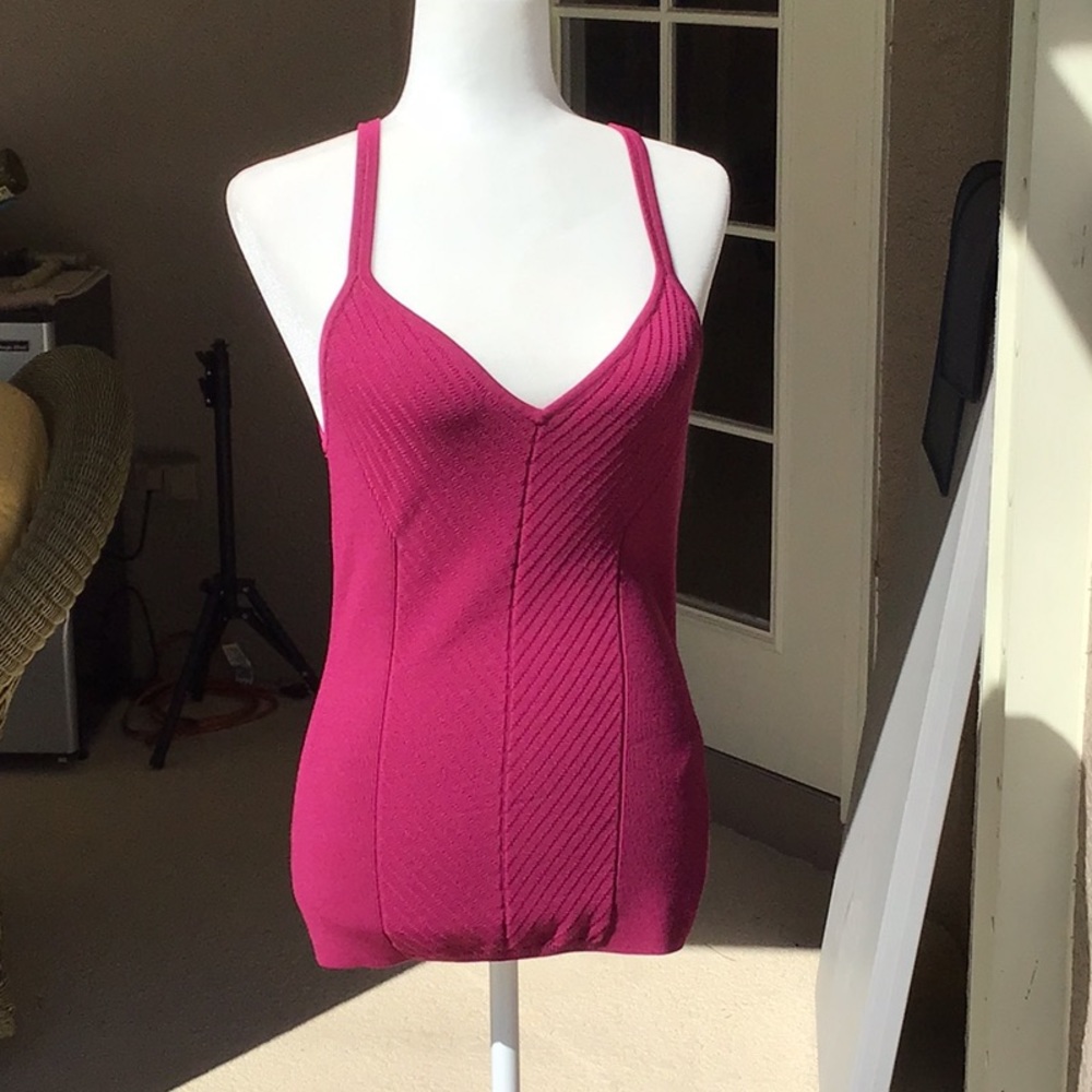 WHBM dressy tank camisole in magenta
